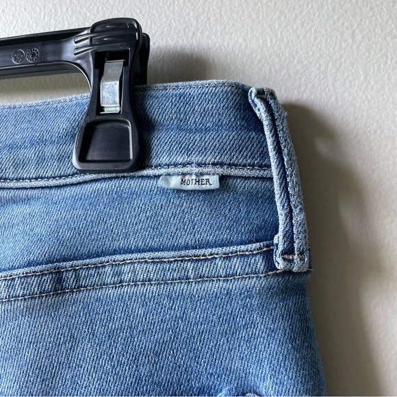 Mother The Mid-Rise Dazzler Ankle Fray Women’s Blue Denim Jeans Size 31 - Picture 9 of 15